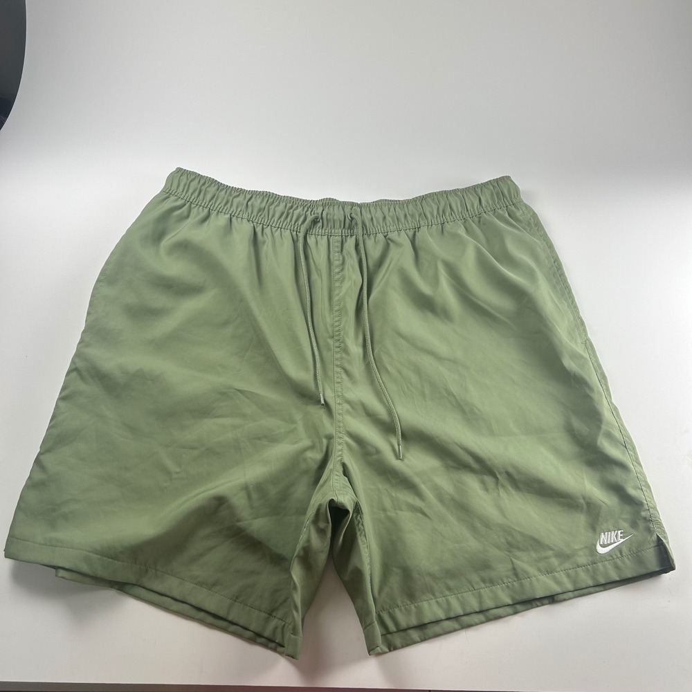 Nike Mens XL Club Woven Essentials Olive Green Mesh Lined Athletic Shorts - Picture 2 of 6